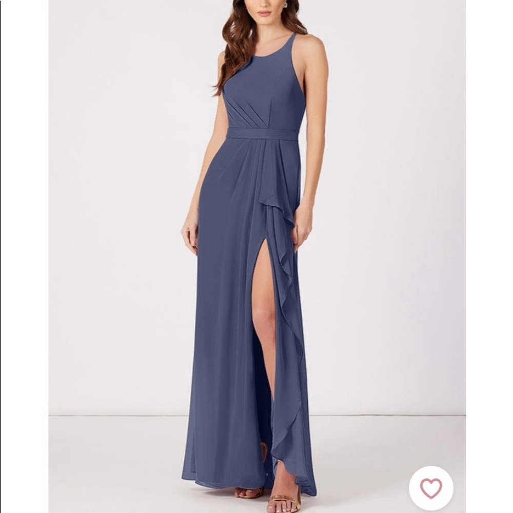 Azazie Cassandra Dress - Color is Stormy